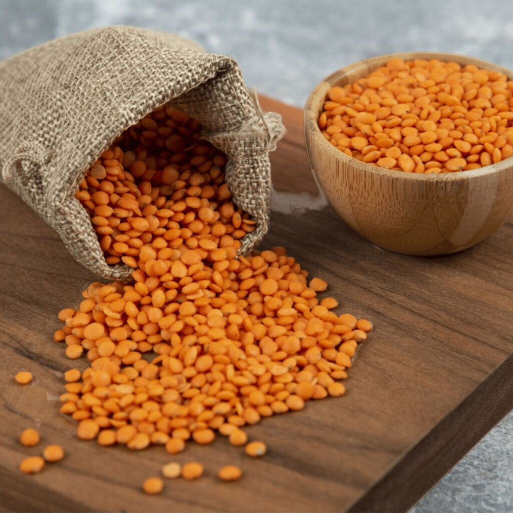 Red Lentils and Split Red Lentils (Masoor dal)